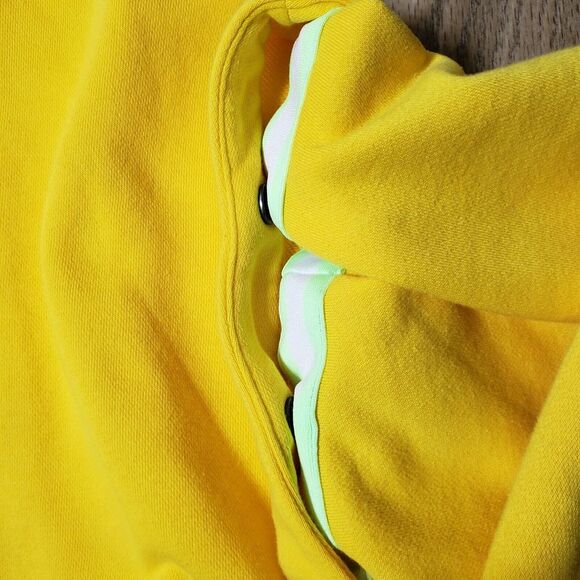 Nike Yellow‎ Cropped Convertible Sweatshirt Size XL - Picture 2 of 9